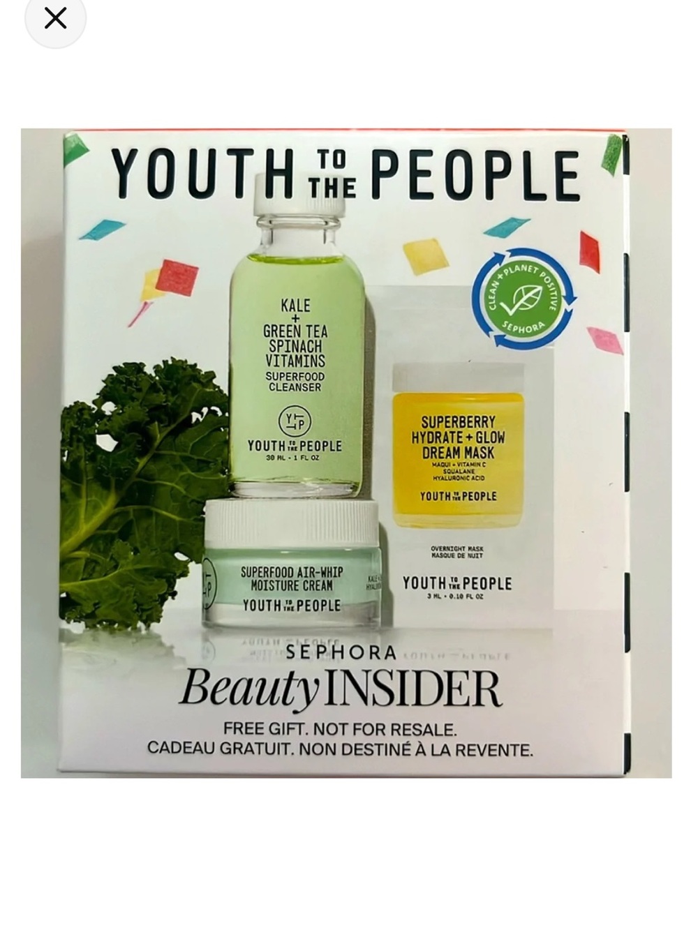 Youth To The People Superfood Cleanser & Moisture Cream Set.